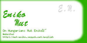 eniko mut business card